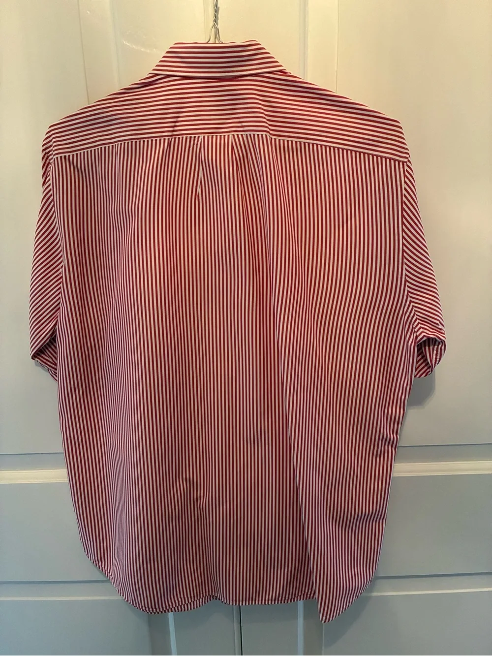 J. Crew Mens Red Stripe Men’s Dress Shirt. Classic Fit. Size Large.